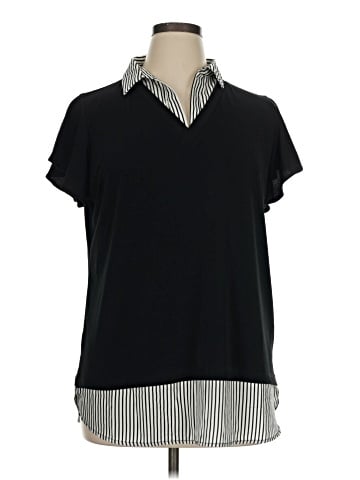 Adrianna Papell Short Sleeve Blouse (view 1)