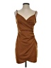 Shein 100% Polyester Solid Brown Cocktail Dress Size S - photo 1