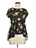 Xhilaration Black Short Sleeve Blouse Size M - photo 1