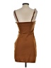 Shein 100% Polyester Solid Brown Cocktail Dress Size S - photo 2