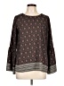 Les Amis 100% Polyester Brown Long Sleeve Blouse Size L - photo 1