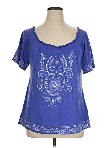 Style&Co Short Sleeve Blouse (view 1)