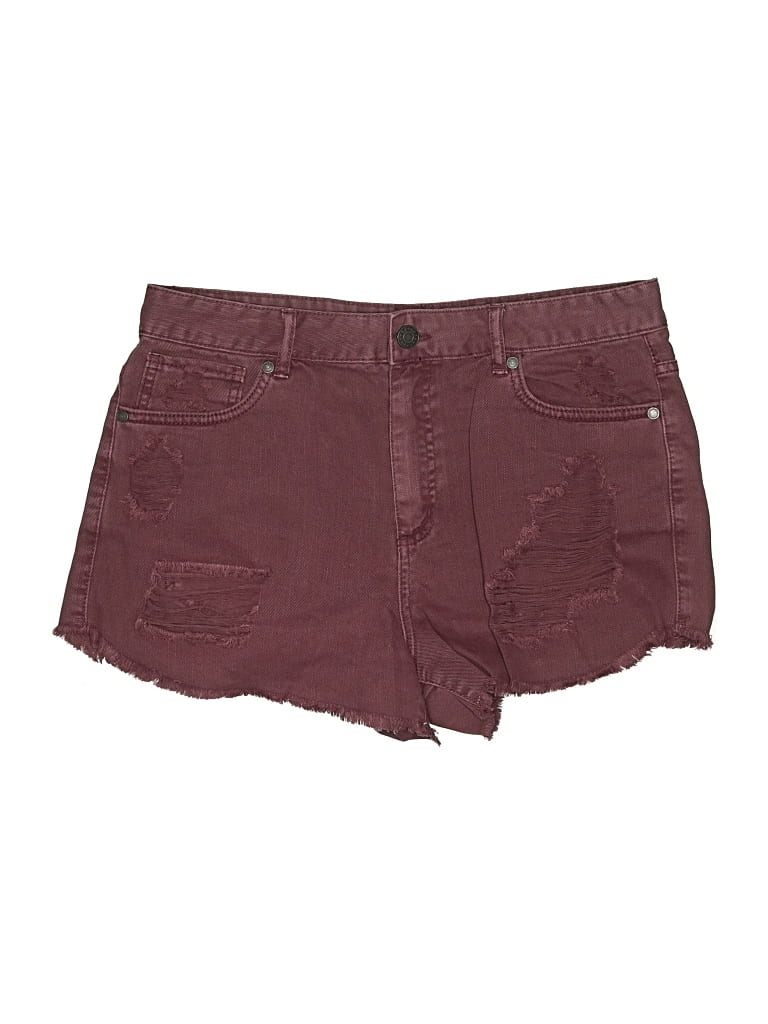 Pre-owned Refuge Shorts In Burgundy