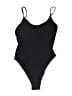 H&M Solid Black One Piece Swimsuit Size M - photo 1