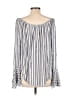 Olivaceous 100% Viscose Silver Long Sleeve Blouse Size M - photo 2