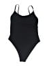 H&M Solid Black One Piece Swimsuit Size M - photo 2