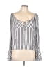 Olivaceous 100% Viscose Silver Long Sleeve Blouse Size M - photo 1