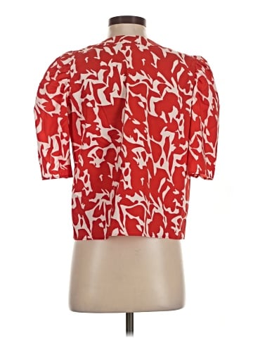 Lavender Brown Short Sleeve Blouse (view 2)