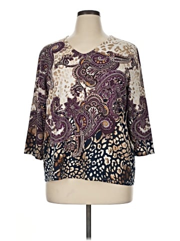 Chico's 3/4 Sleeve T-Shirt (view 1)