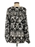 Parker 100% Polyester Silver Long Sleeve Blouse Size S - photo 2