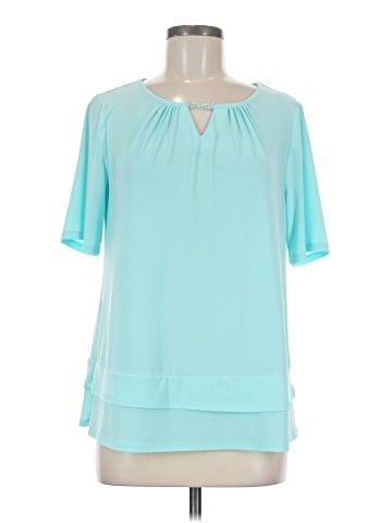 Nina Leonard Short Sleeve Blouse (view 1)