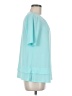 Nina Leonard Teal Short Sleeve Blouse Size M - photo 4