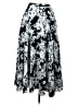 Club Monaco 100% Polyester Print Black Casual Skirt Size 0 - photo 2