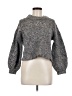 Madewell Tweed Gray Pointelle Bubble-Sleeve Pullover Sweater Size M - photo 1