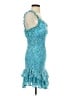 BCBGeneration 100% Polyester Blue Cocktail Dress Size 4 - photo 4