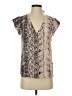 Joie 100% Silk Tan Short Sleeve Silk Top Size XS - photo 1