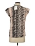 Joie 100% Silk Tan Short Sleeve Silk Top Size XS - photo 2