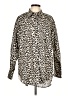 Maeve Animal Print Ivory Long Sleeve Blouse Size L - photo 1