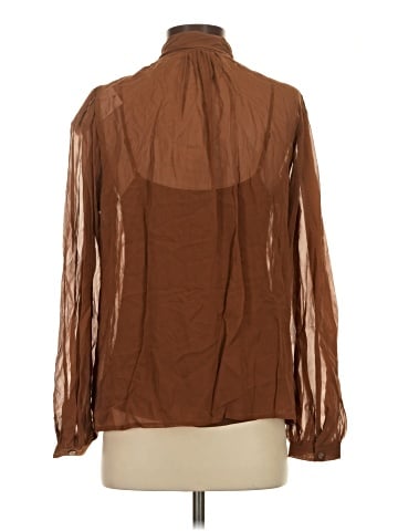 Tory Burch Long Sleeve Silk Top (view 2)