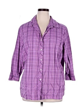 Sag Harbor 3/4 Sleeve Button Down Shirt
