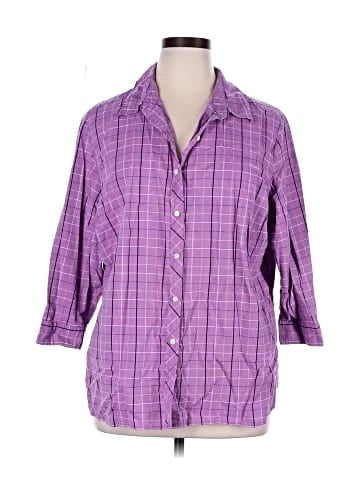 Sag Harbor 3/4 Sleeve Button-Down Shirt (view 1)