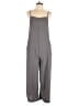 Unbranded 100% Polyester Solid Gray Jumpsuit Size L - photo 1