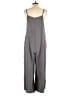 Unbranded 100% Polyester Solid Gray Jumpsuit Size L - photo 2