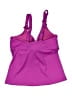 SPANX Solid Pink Purple Swimsuit Top Size 8 D/DD - photo 2