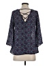 Papermoon Blue 3/4 Sleeve Blouse Size S - photo 2