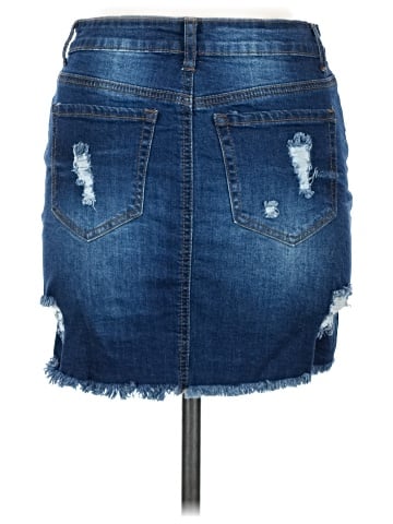 Wax Jean Denim Skirt (view 2)