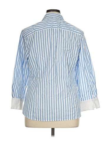 Signature by Larry Levine 3/4 Sleeve Button-Down Shirt (view 2)