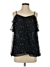 Aqua 100% Polyester Stars Black Sleeveless Blouse Size S - photo 1