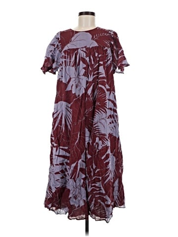 Madewell Flutter-Sleeve Caftan Dress in Tropical Vacation (view 1)