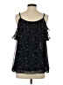 Aqua 100% Polyester Stars Black Sleeveless Blouse Size S - photo 2