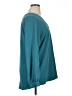 Soft Surroundings 100% Polyester Teal Long Sleeve Blouse Size XL - photo 4