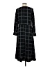 H&M 100% Polyester Argyle Black Casual Dress Size 6 - photo 2