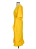Topshop 100% Polyester Yellow Cocktail Dress Size 2 - photo 5