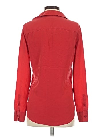 Equipment Long Sleeve Silk Top (view 2)