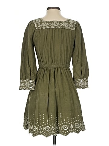 Madewell Embroidered Corduroy Square-Neck Mini Dress (view 2)