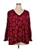 Lands' End Red Long Sleeve Blouse Size 2X - photo 1