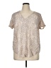 Torrid Animal Print Tan Short Sleeve Blouse Size 1X Plus (1) - photo 1