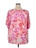 Susan Graver Pink Short Sleeve Blouse Size 2X - photo 2