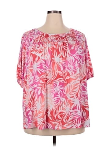 Susan Graver Short Sleeve Blouse (view 1)