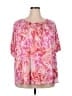 Susan Graver Pink Short Sleeve Blouse Size 2X - photo 1