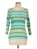 Sparrow Chevron-herringbone Teal Pullover Sweater Size L - photo 1