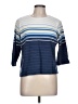 Classic Elements 100% Cotton Stripes Blue 3/4 Sleeve T-Shirt Size L - photo 1