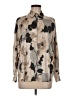 Zara Floral Tan Long Sleeve Blouse Size M - photo 1