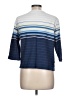 Classic Elements 100% Cotton Stripes Blue 3/4 Sleeve T-Shirt Size L - photo 2