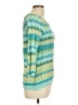 Sparrow Chevron-herringbone Teal Pullover Sweater Size L - photo 4