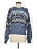 Ann Taylor LOFT Chevron-herringbone Blue Pullover Sweater Size M - photo 1